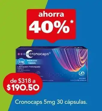 Cronocaps 30 cápsulas caja melatonina 5 mg