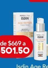 Farmacia San Pablo Isdin foto ultra age repair fusion water facial fps50 antienvejecimiento 50 ml oferta