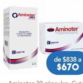 Farmacia San Pablo Aminoter suplemento alimenticio anticaída 30 cápsulas oferta