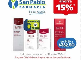 Farmacia San Pablo Iraltone shampoo fortificante 200 ml oferta