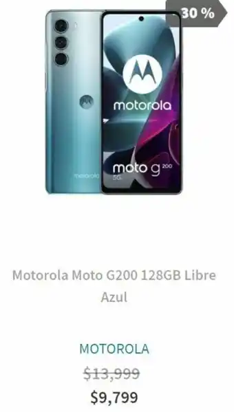 Elektra Motorola Moto G200 128GB Libre Azul oferta