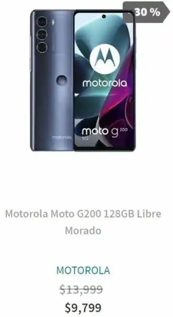 Elektra Motorola Moto G200 128GB Libre Morado oferta
