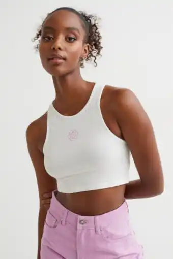 H&M Top corto sin mangas oferta