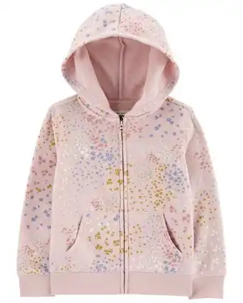 Carter's Chamarra de tela polar con cremallera y estampado floral oshkosh b'gosh oferta