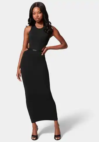 Bebe Slinky side cutout midi dress oferta