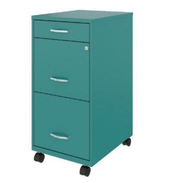 Muebles Dico Archivero 2 gavetas c/cajon y ruedas igor metal azul oferta