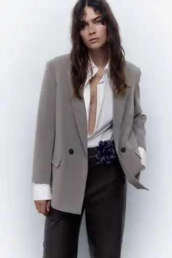 ZARA Blazer cruzada oversize oferta