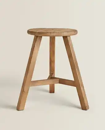 ZARA HOME Taburete de madera reciclada oferta