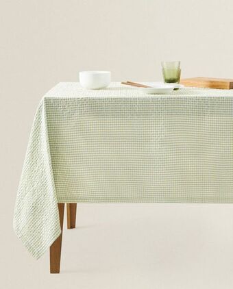 ZARA HOME Mantel hilo tintado cuadros oferta