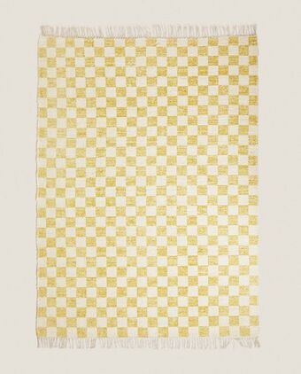 ZARA HOME Alfombra cuadros oferta