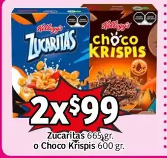 Soriana Híper Zucaritas 665gr o Choco Krispis 600gr oferta