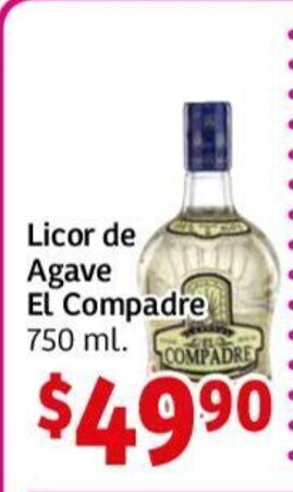 Soriana Híper El Compadre Licor de Agave 750 ml oferta