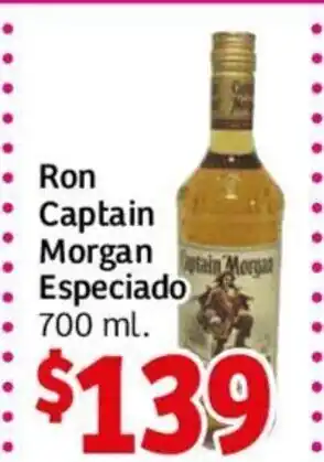 Soriana Híper Captain Morgan Especiado Ron 700 ml oferta