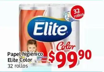 Soriana Híper Elite Color Papel higienico 32 rollos oferta