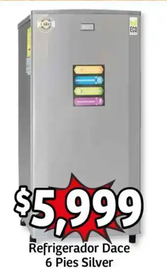 Soriana Híper Dace Refrigerador 6 Pies Silver oferta