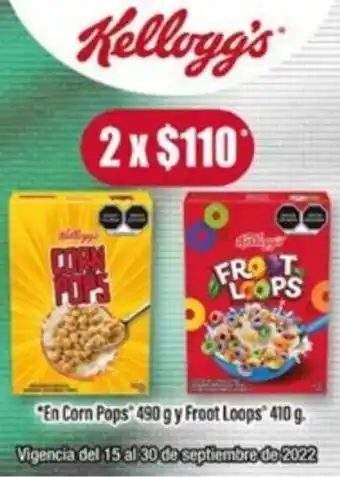 Kellogg's En Corn Pops 490g Y Froot Loops 410g