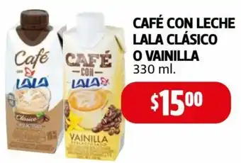 Café con Leche Lala Clásico o Vainilla 330ml