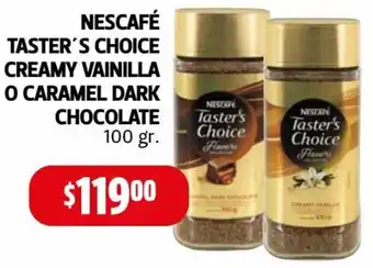 Farmacias Guadalajara Nescafé  Taster's Choice Creamy Vainilla o Caramel Dark Chocolate 100g oferta