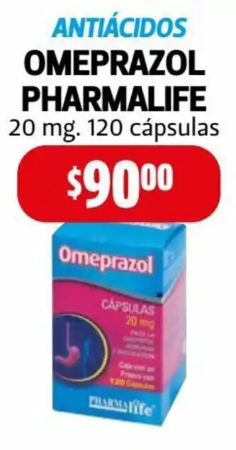 Antiácidos Omeprazol Pharmalife 20mg 120 Cápsulas