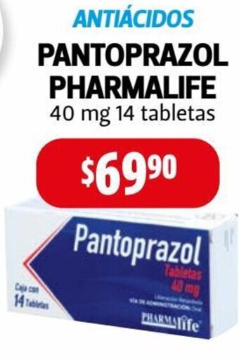 Farmacias Guadalajara Antiácidos Pantoprazol Pharmalife 40mg 14 Tabletas oferta