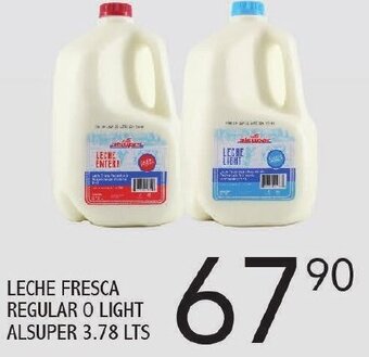 Alsuper Leche Fresca Regular O Light Alsuper 3,78lts oferta