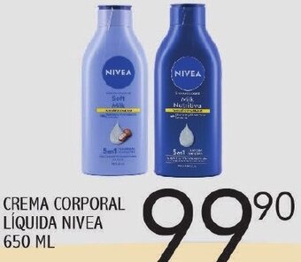 Alsuper Crema Corporal Líquida Nivea 650ml oferta