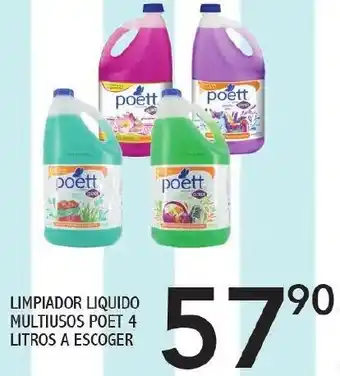 Alsuper Limpiador Liquidor Multiusos Poet 4L a Escoger oferta
