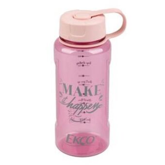 El Bodegón Botella de agua 1 litro ekco motivacional rosa con tapa de rosca oferta