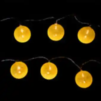 Serie de luces en forma de esfera amarilla 1.50m
