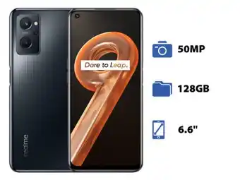 PCEL Smartphone realme 9i: procesador snapdragon 680 (hasta 2.2 ghz), memoria ram de 6gb, almacenamiento de 128gb, pantalla led oferta