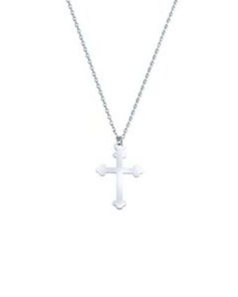 Joyerías Bizzarro Crucifijo oro blanco de 14k oferta