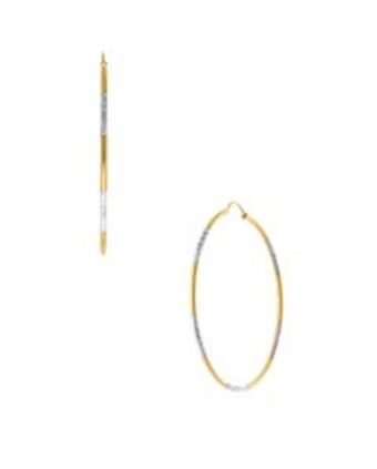 Joyerías Bizzarro Arracadas de oro amarillo y blanco 14k oferta