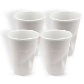 Hemsa Set de 4 vasos party porcelana blanco kyuden home oferta