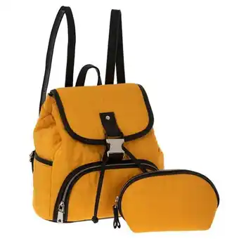 Elektra Lover paquete bolsa backpack cosmetiquera mostaza 9548-3paq oferta