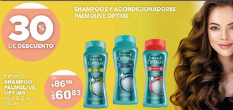 DelSol Shampoo palmolive optims 2 en 1 nivel 4 700ml oferta
