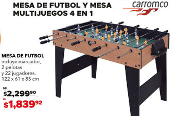 DelSol Mesa de futbol oferta