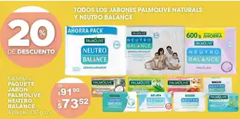 DelSol Paquete de jabón palmolive neutro balance 4pzas 150g c/u oferta