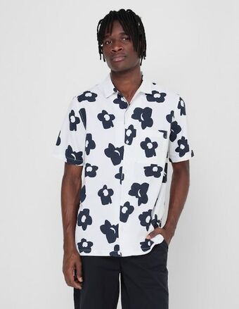 Camisa casual gap de algodón manga corta para hombre