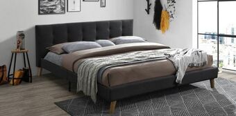 Muebles Dico Cama tapizada king size decco gris oferta