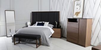 Muebles Dico Recámara king size creta nogal 5 piezas oferta
