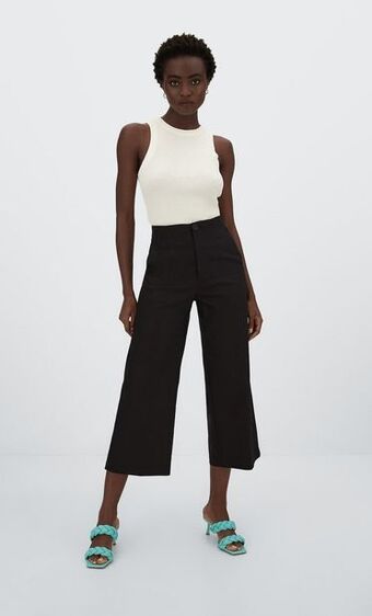 Stradivarius Pantalón culotte vestir oferta