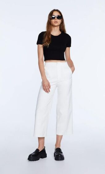 Stradivarius Pantalón culotte vestir oferta