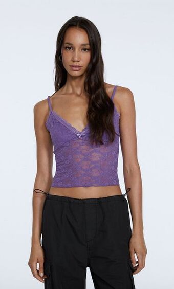 Stradivarius Camiseta tirantes lace oferta
