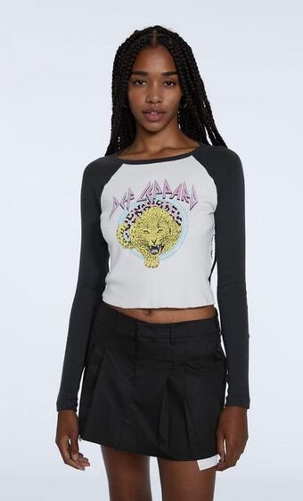 Stradivarius Falda popelín pinzas oferta