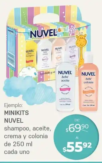 DelSol Minikits nuvel shampoo, aceite, crema y colonia de 250ml oferta