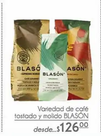 Café tostado y molido blasón