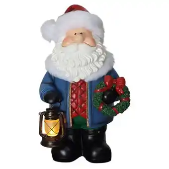Figura decorativa con luz member's mark santa con linterna