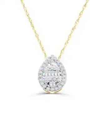 Joyerías Bizzarro Dije de oro amarillo 14k con cadena 45cm con 16pts de diamante oferta