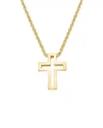 Joyerías Bizzarro Dije de cruz de oro amarillo 14k con cadena oferta