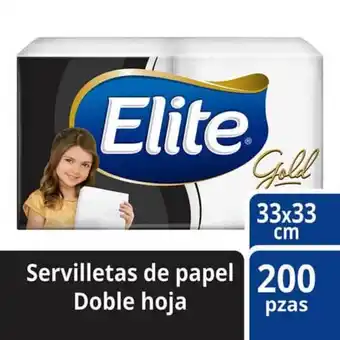 Servilletas elite gold papel celulosico 200 pzas